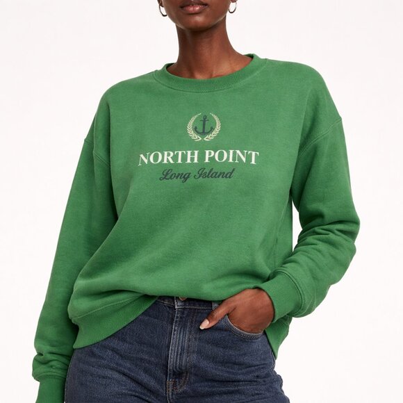 Garage Tops - Garage Green 'North Point Long Island' Crewneck Sweatshirt